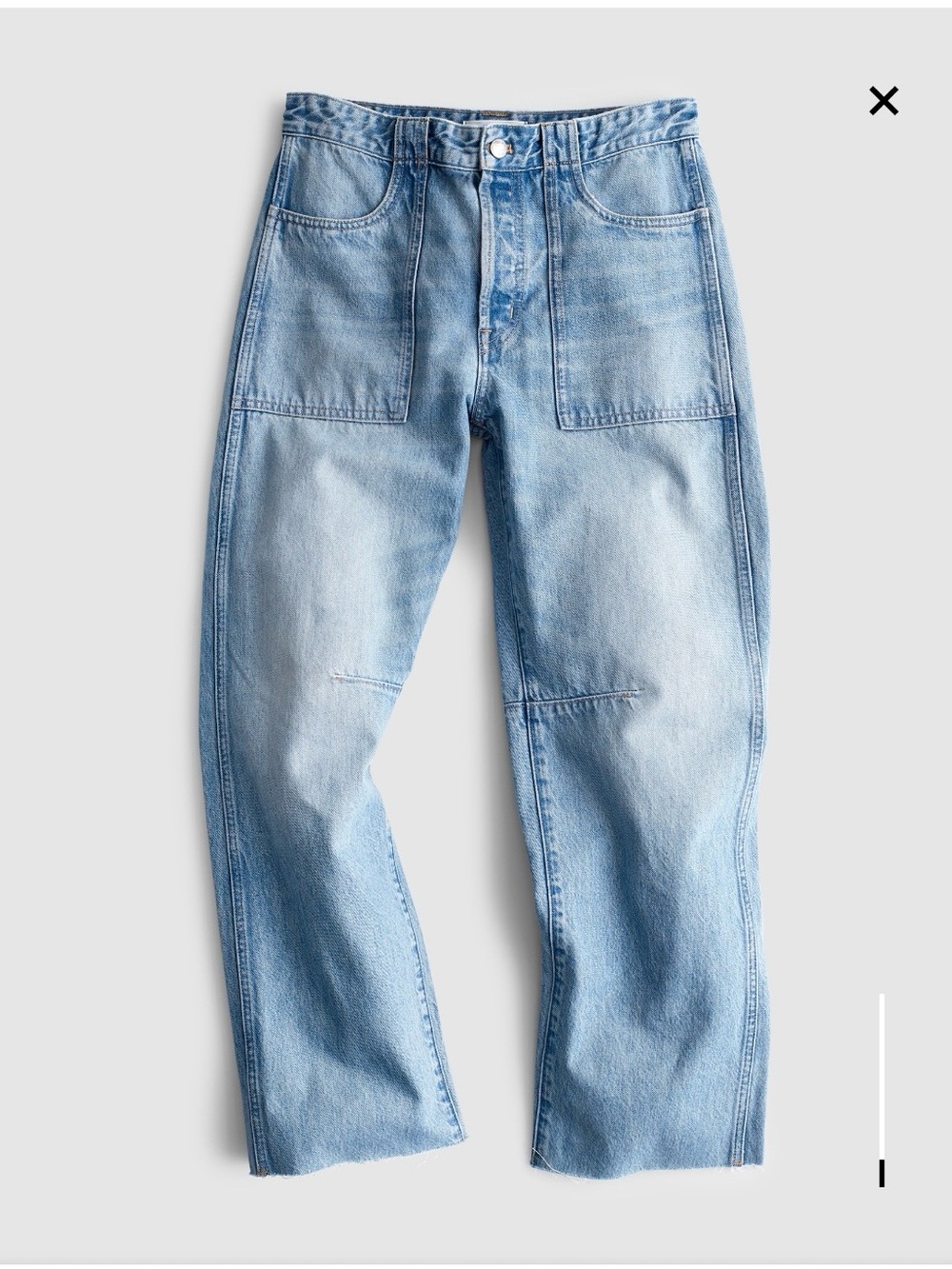 NWT Madewell Darted Barrel Jean faded horizon wash